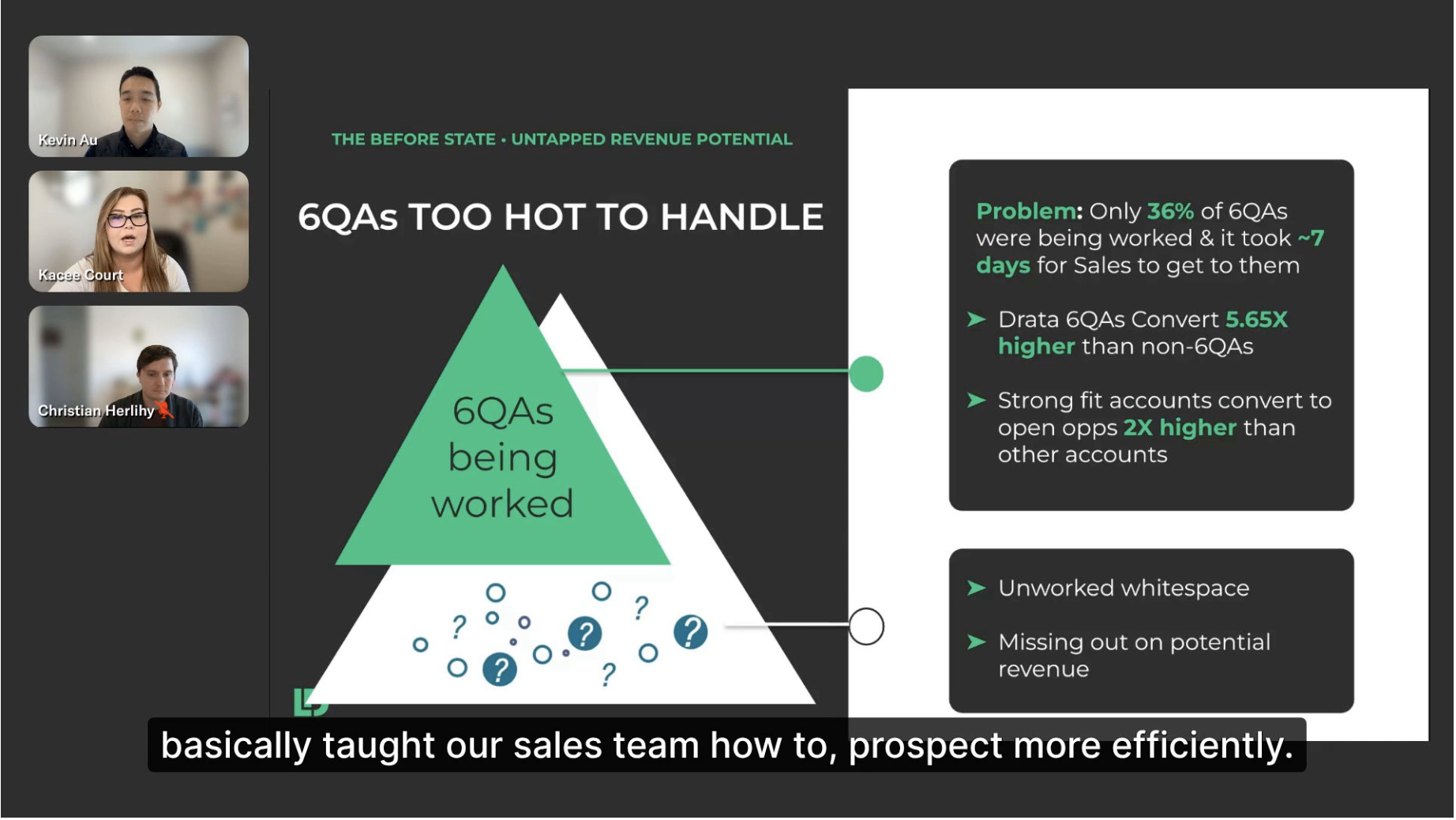 screenshot from customer spotlight webinar with Drata