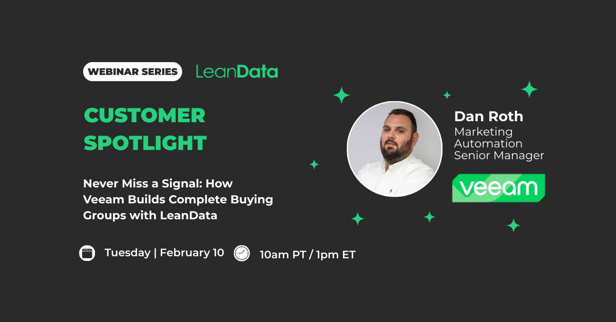 leandata customer spotlight with veeam, featuring Dan Roth