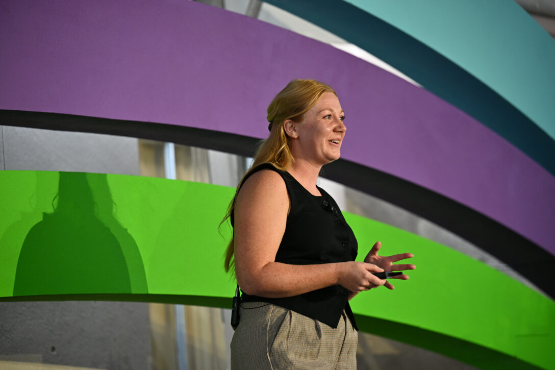 Mikayla Wilson, Marketing Operations at Workiva, speaking about Buying Groups at OpsStars 2025