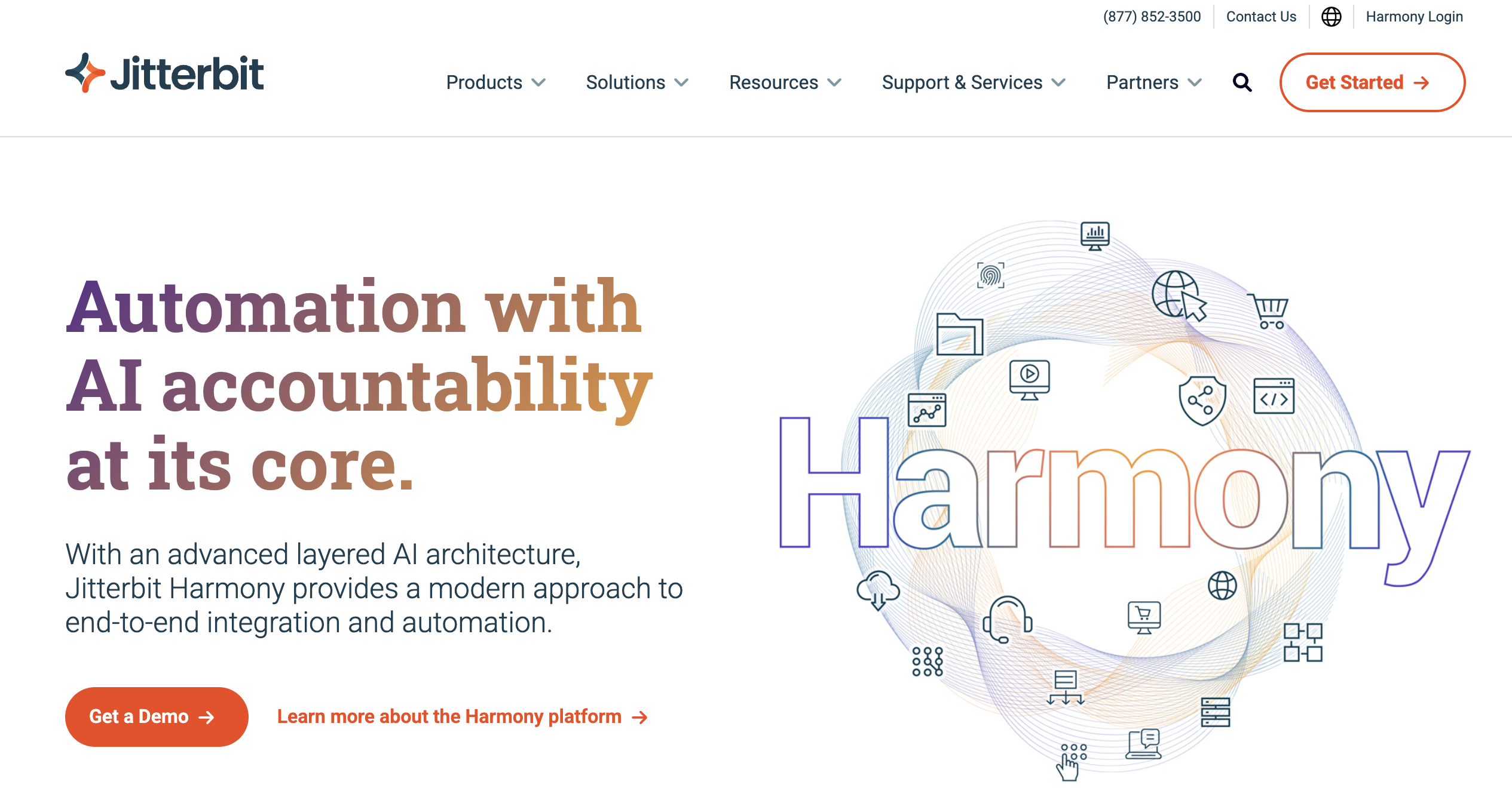 Jitterbit software home page webpage