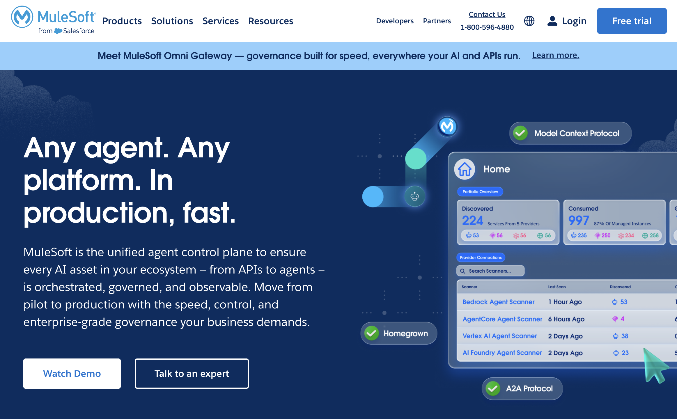 Mulesoft webpage home page
