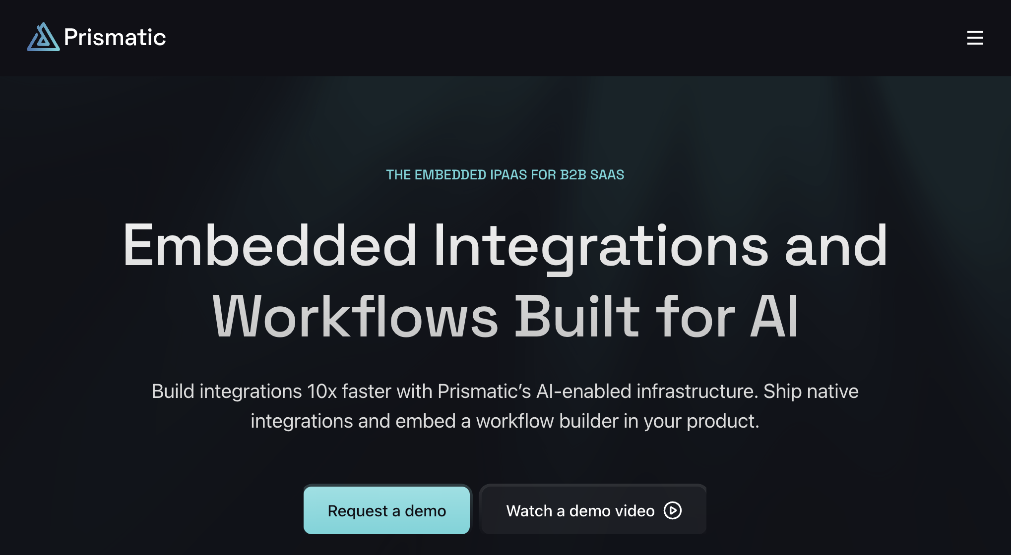 Prismatic home page webpage