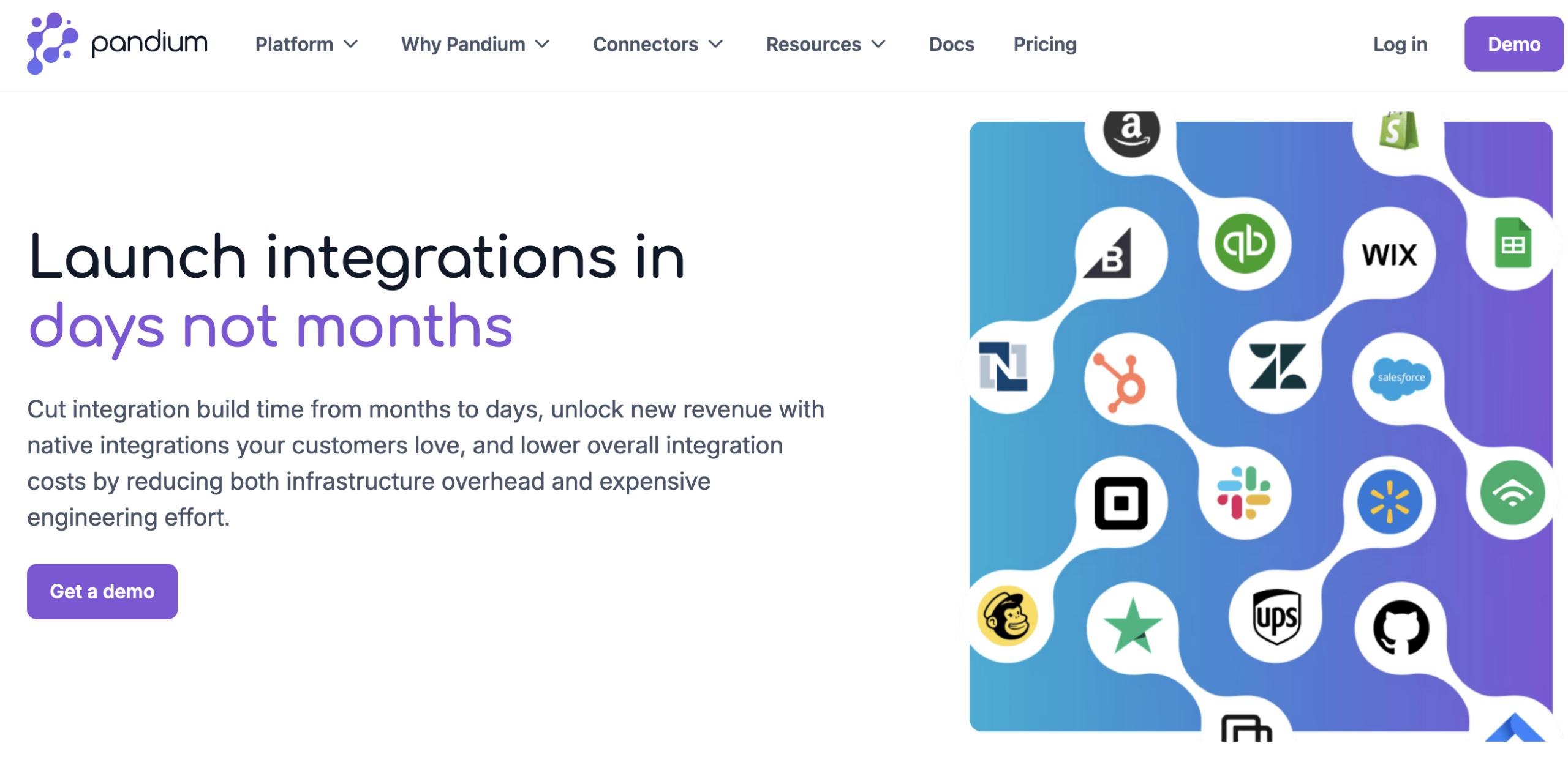 Pandium software home page webpage