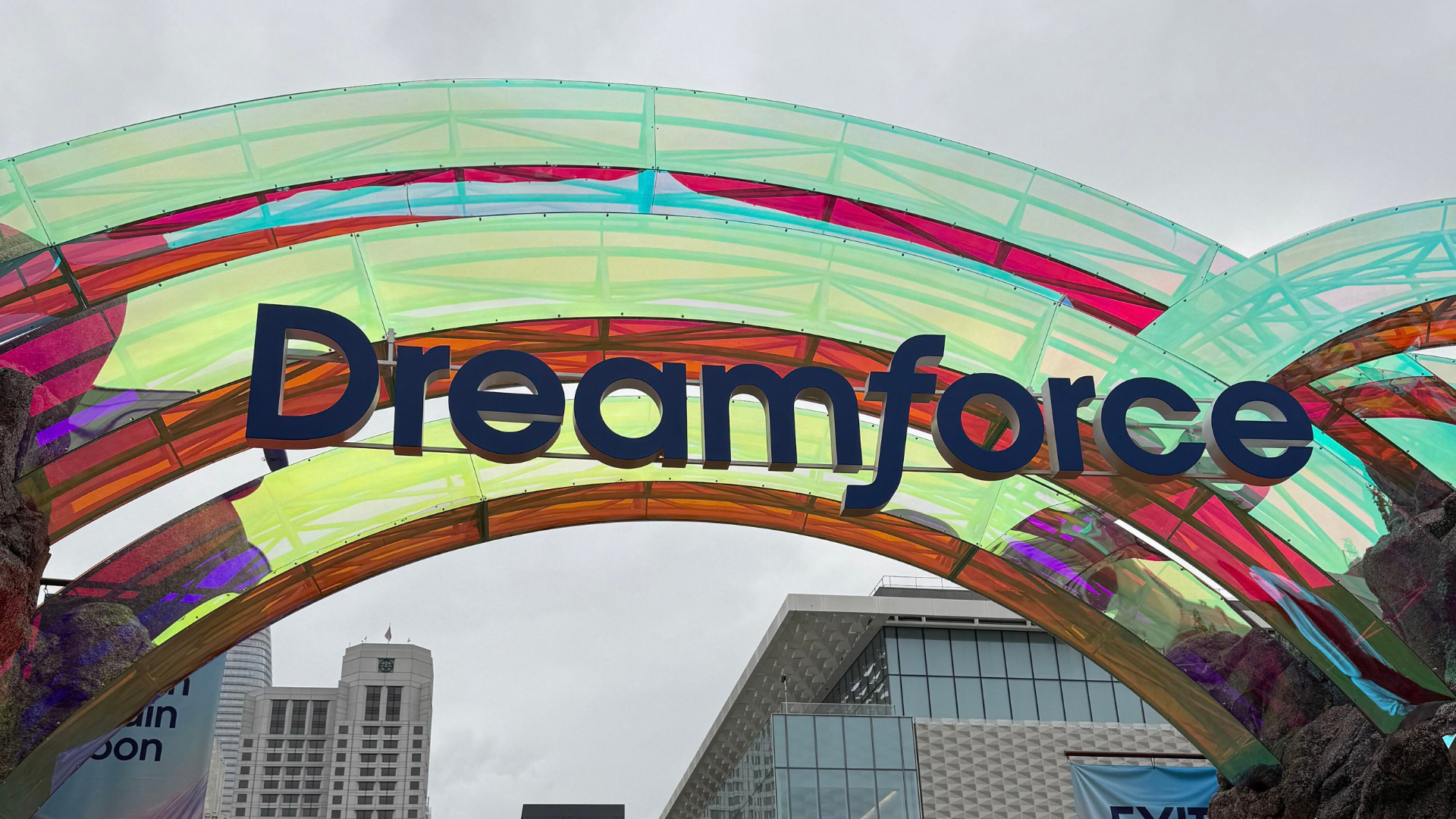 Dreamforce 2026 recap; Dreamforce 2026 entrance arch at Moscone Center in San Francisco