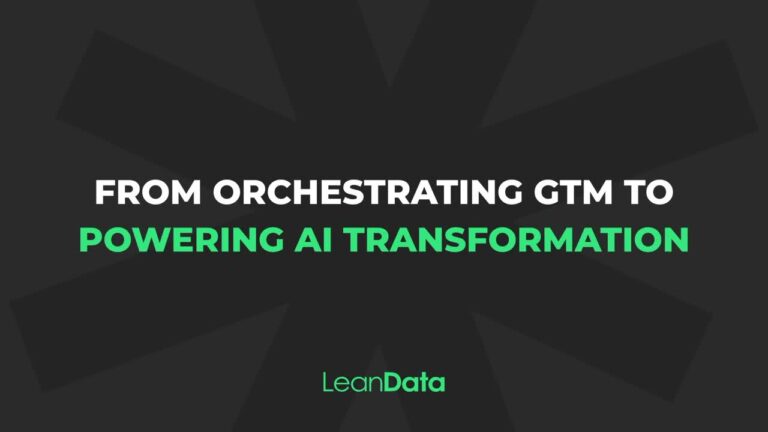 LeanData Speeds AI Transformation With Major Product Release for its GTM Platform