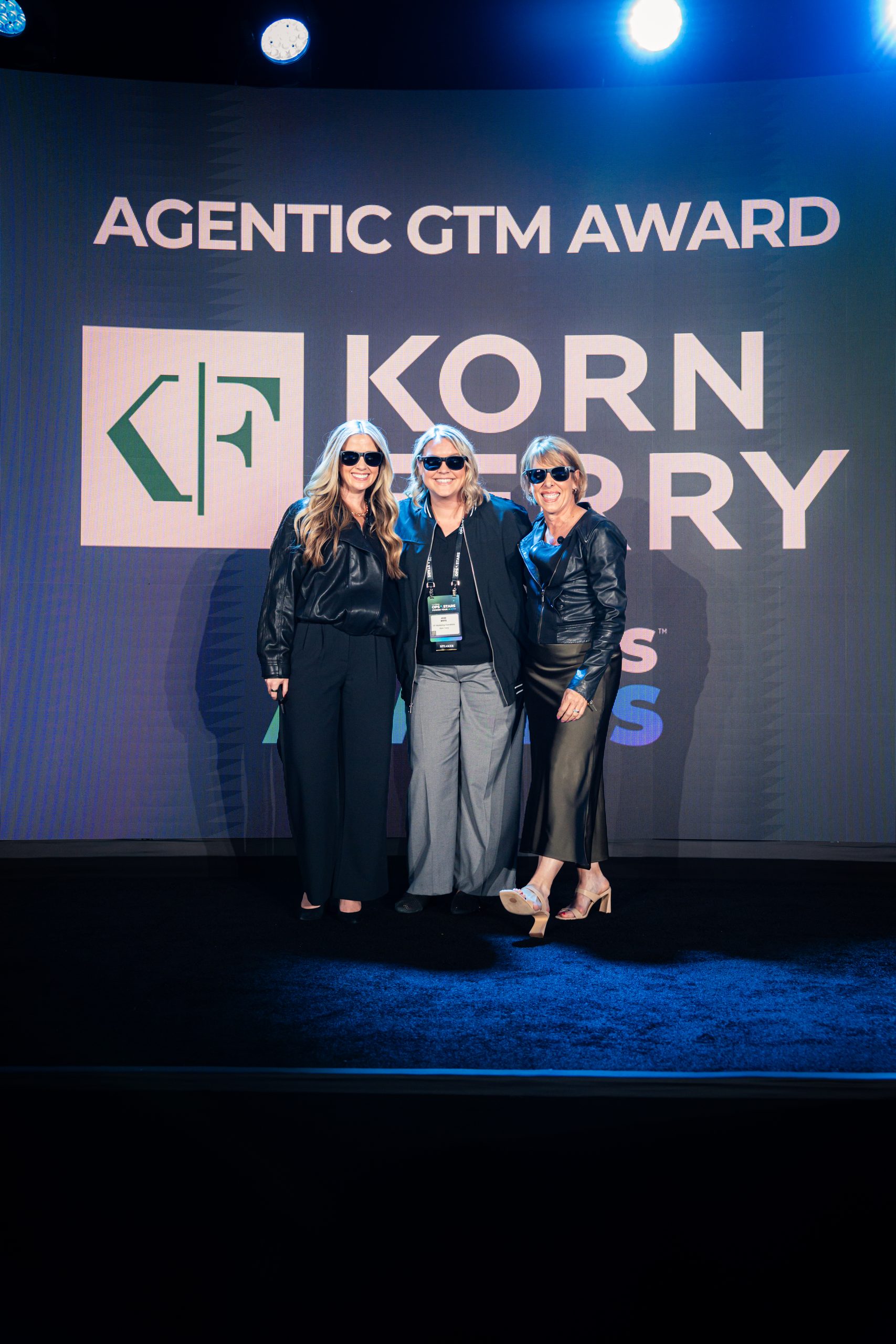 Award winner on stage in San Francisco at OpsStars 2026