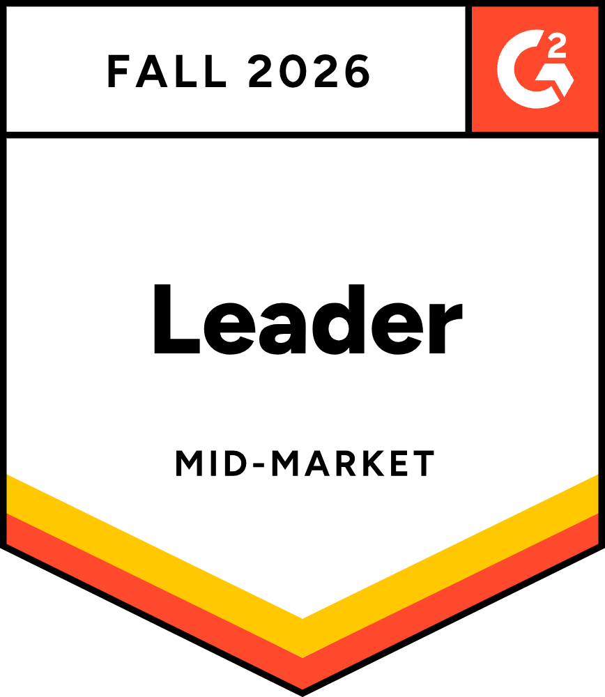 LeanData G2 Fall 2026 Leader badge, Account Data Management, Mid-Market